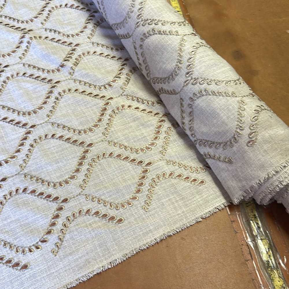 1 yd embroidered linen
